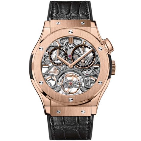 hublot tourbillon skeleton king gold